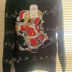 The Simpsons Green Holiday Sweater